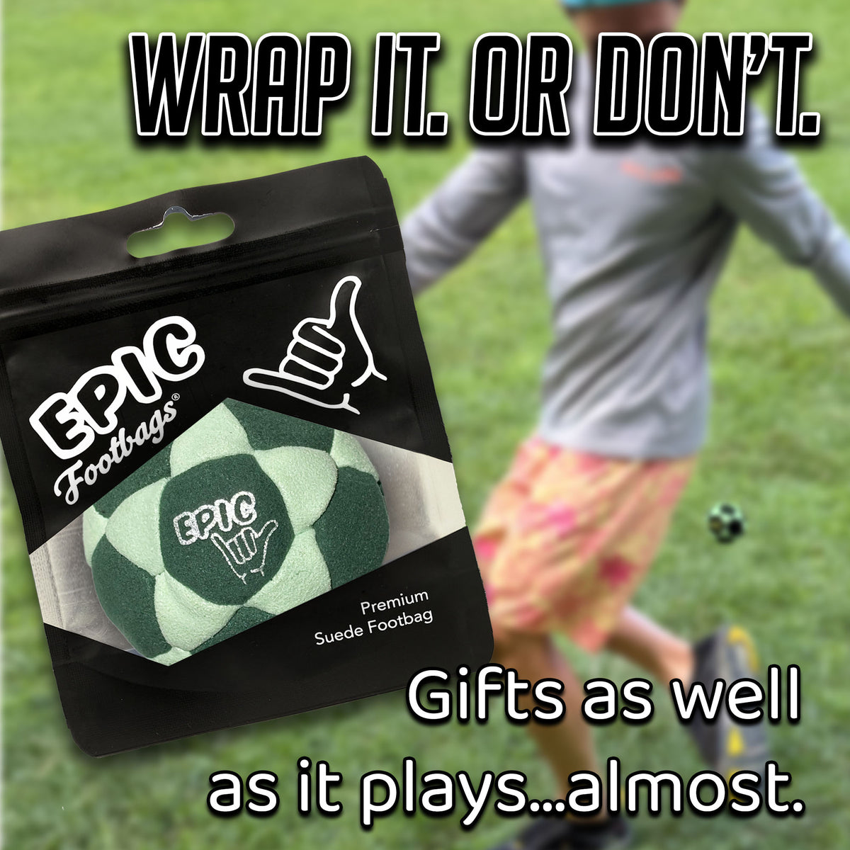 Cuttin' Grass 32 Panel Premium Suede Footbag