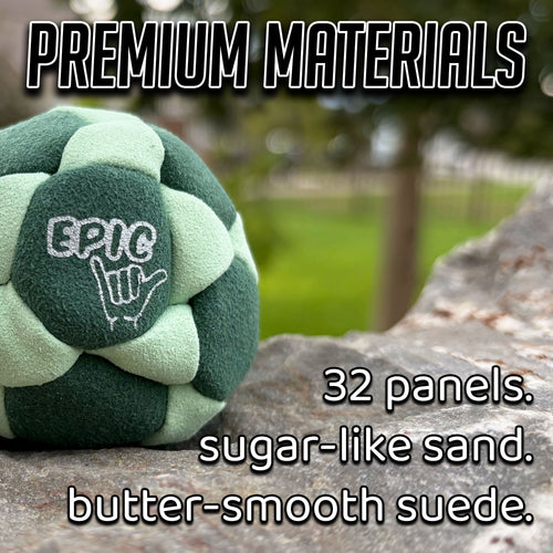 Cuttin' Grass 32 Panel Premium Suede Footbag