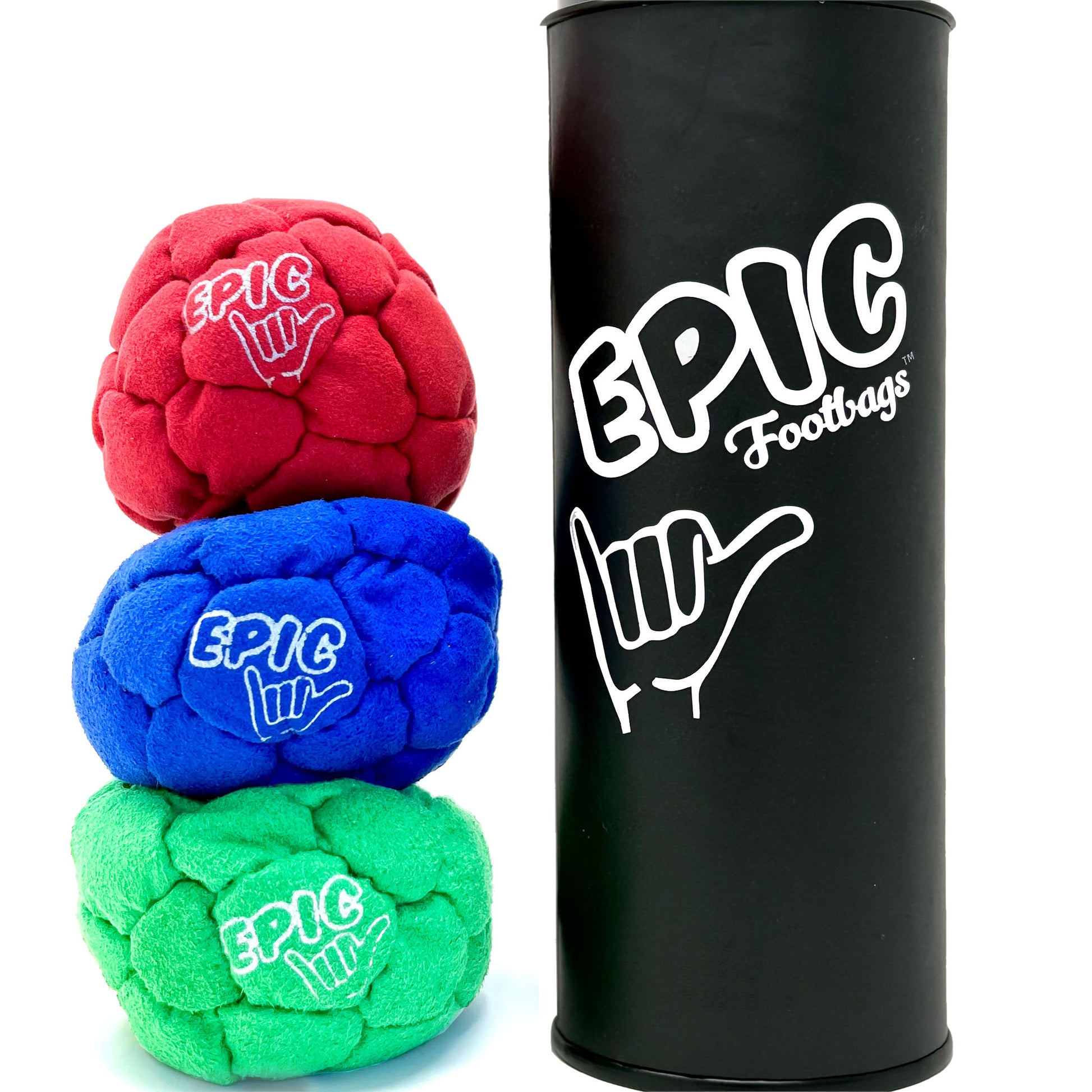 RGB 32 Panel Premium Suede Footbag Gift Set