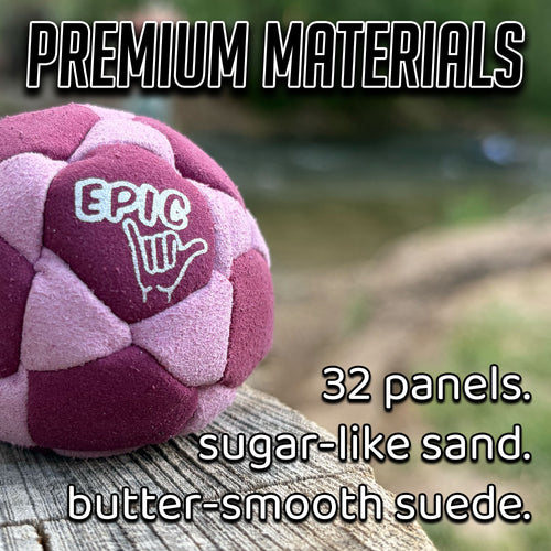 Jammin' 32 Panel Premium Suede Footbag