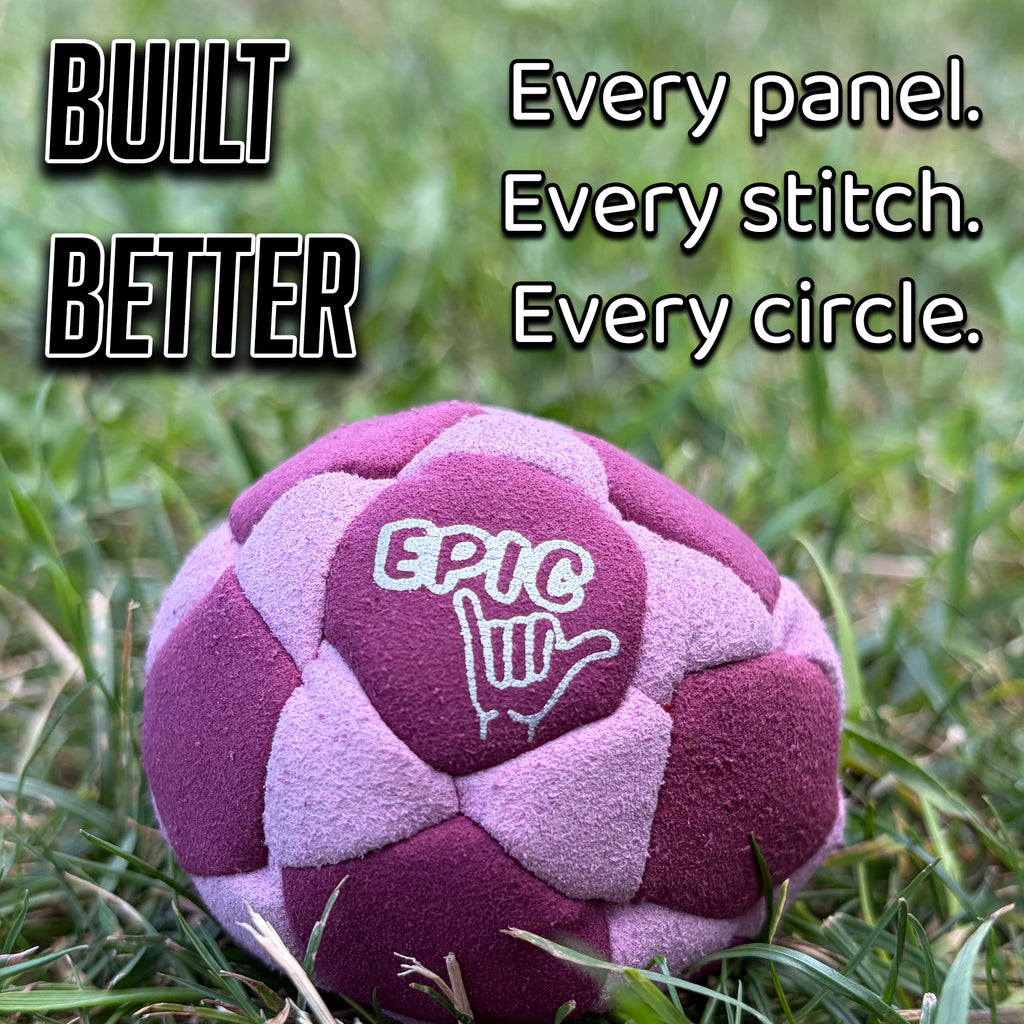 Jammin' 32 Panel Premium Suede Footbag