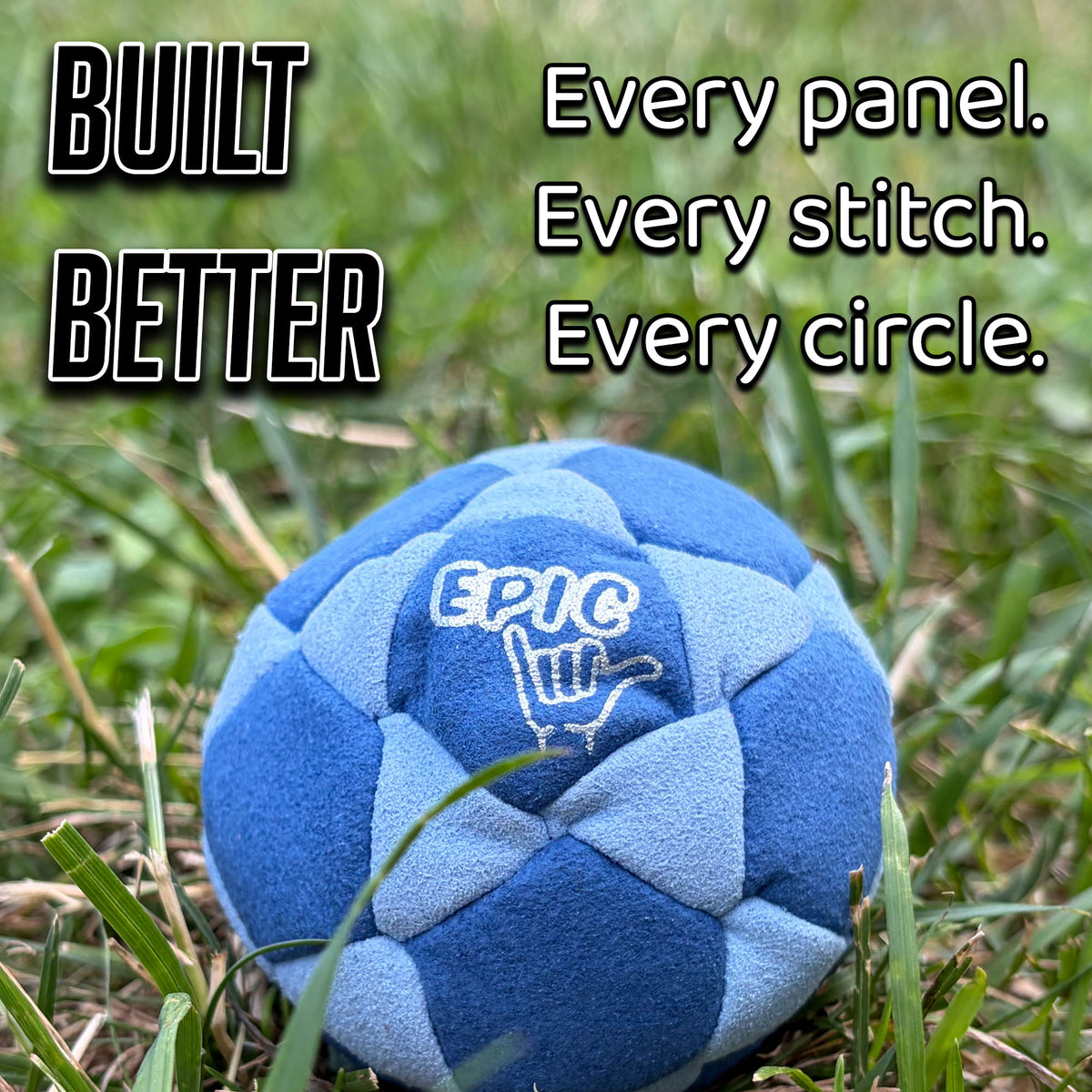 Ocean Livin' 32 Panel Premium Suede Footbag