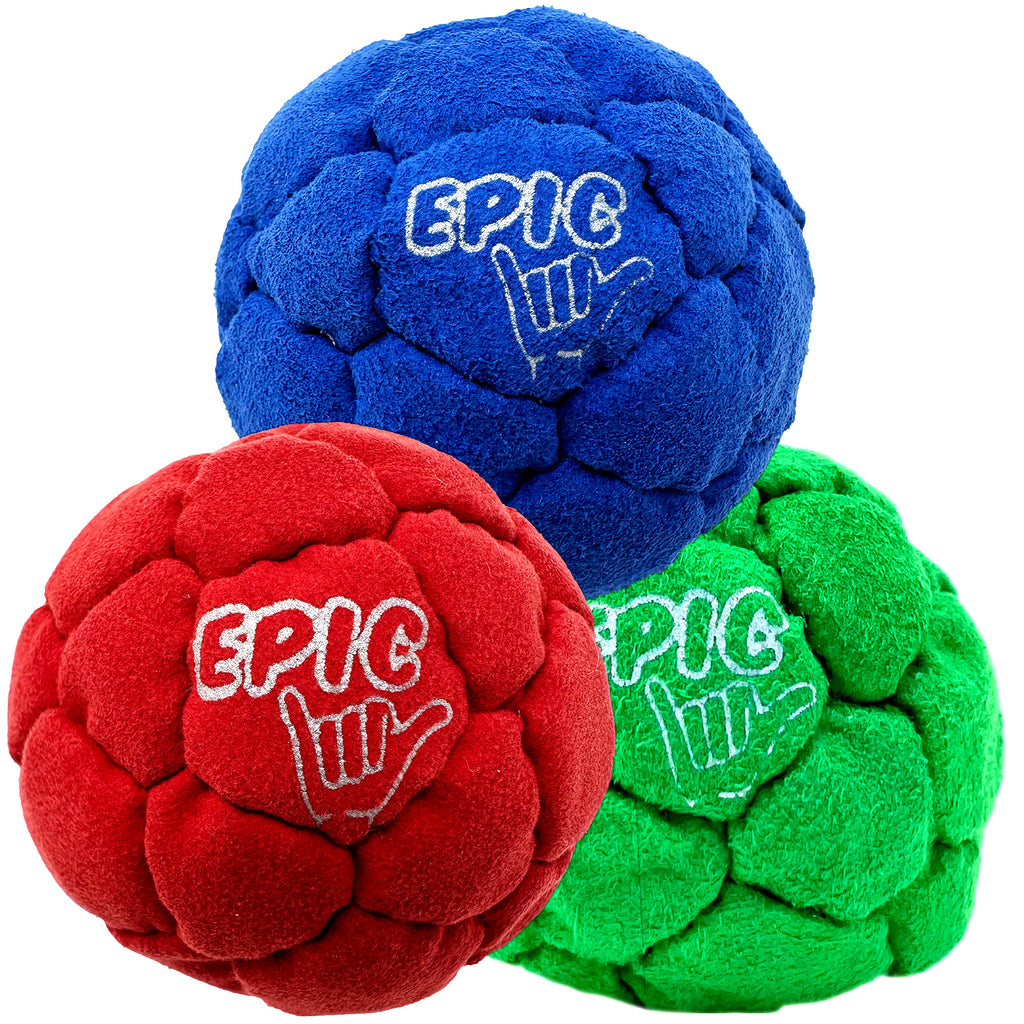 RGB 32 Panel Premium Suede Footbag Gift Set