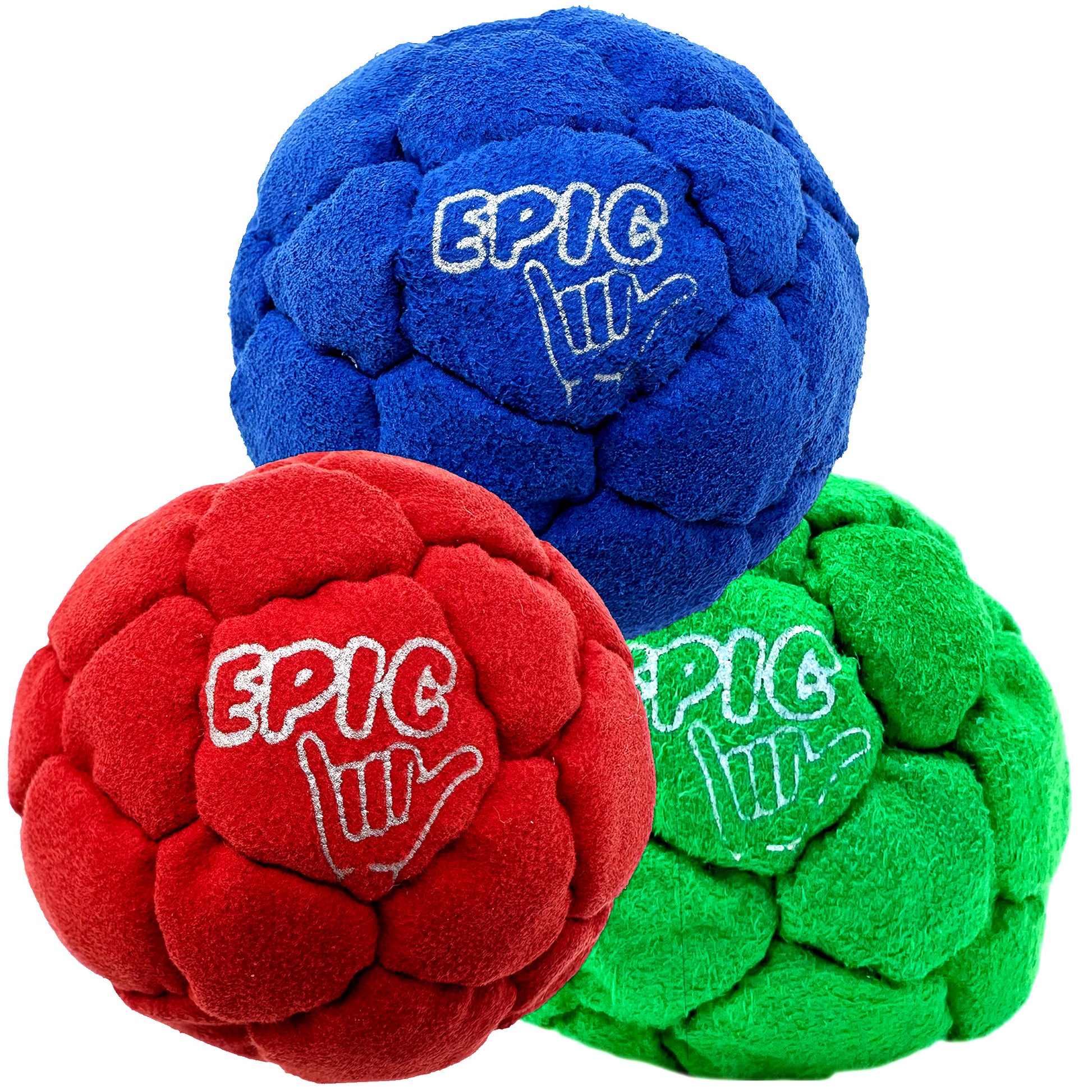 RGB 32 Panel Premium Suede Footbag Gift Set