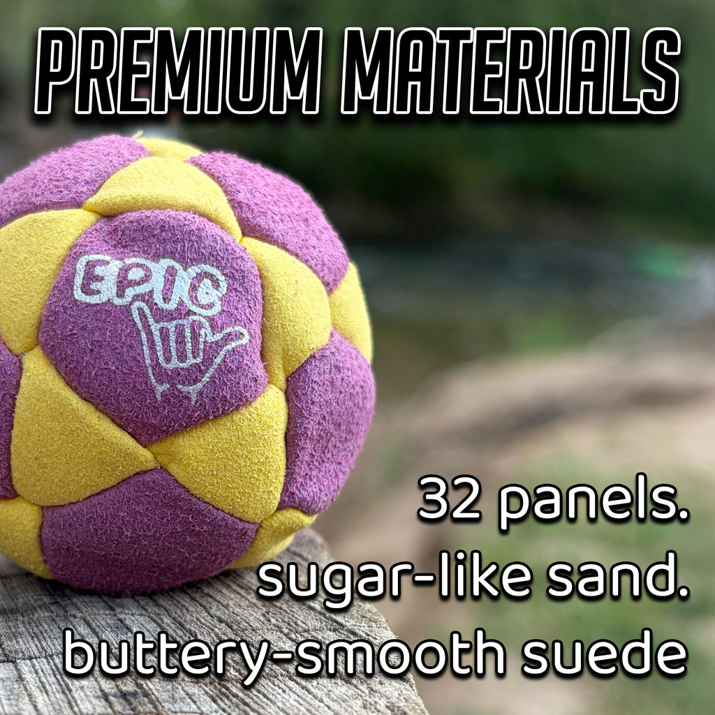 Radioactive 32 Panel Premium Suede Footbag