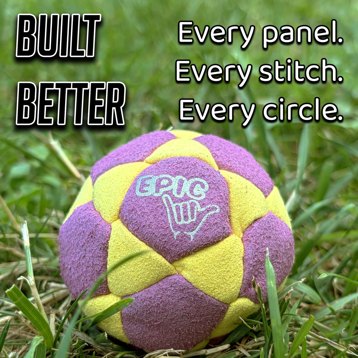 Radioactive 32 Panel Premium Suede Footbag