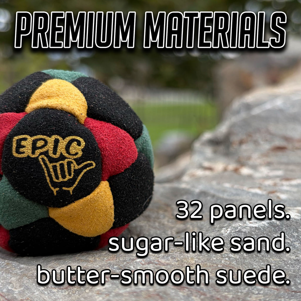 Rasta 32 Panel Premium Suede Footbag