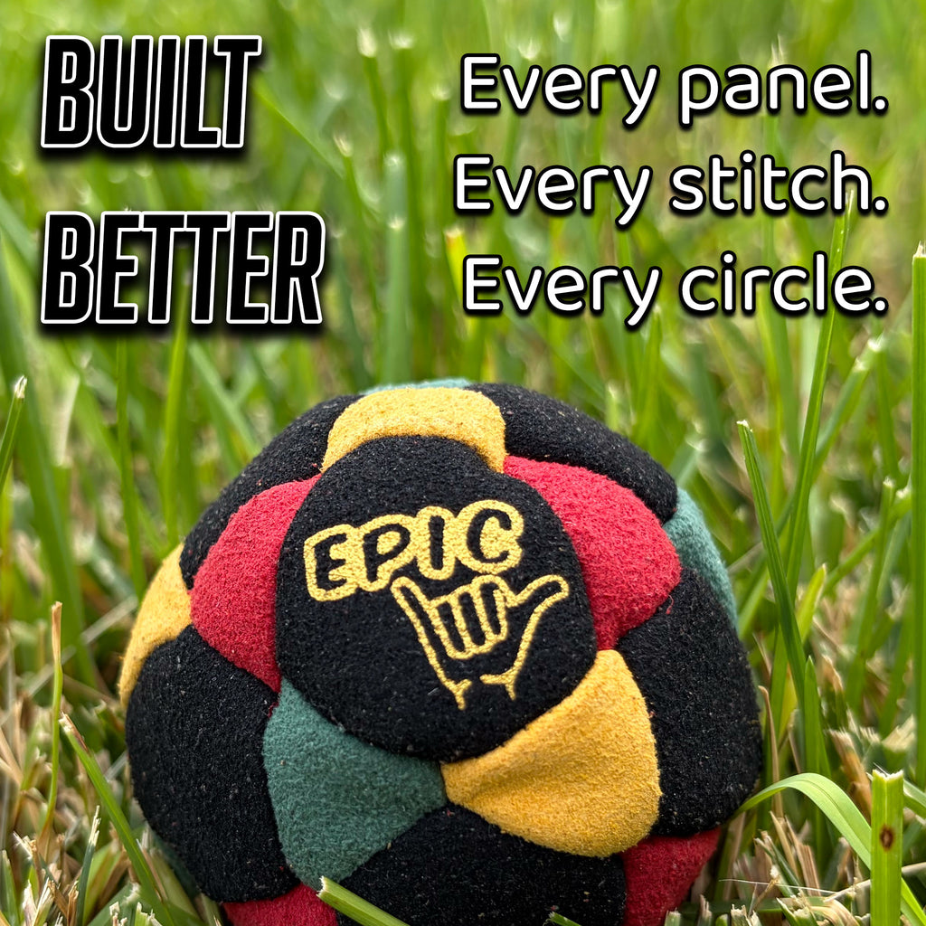 Rasta 32 Panel Premium Suede Footbag