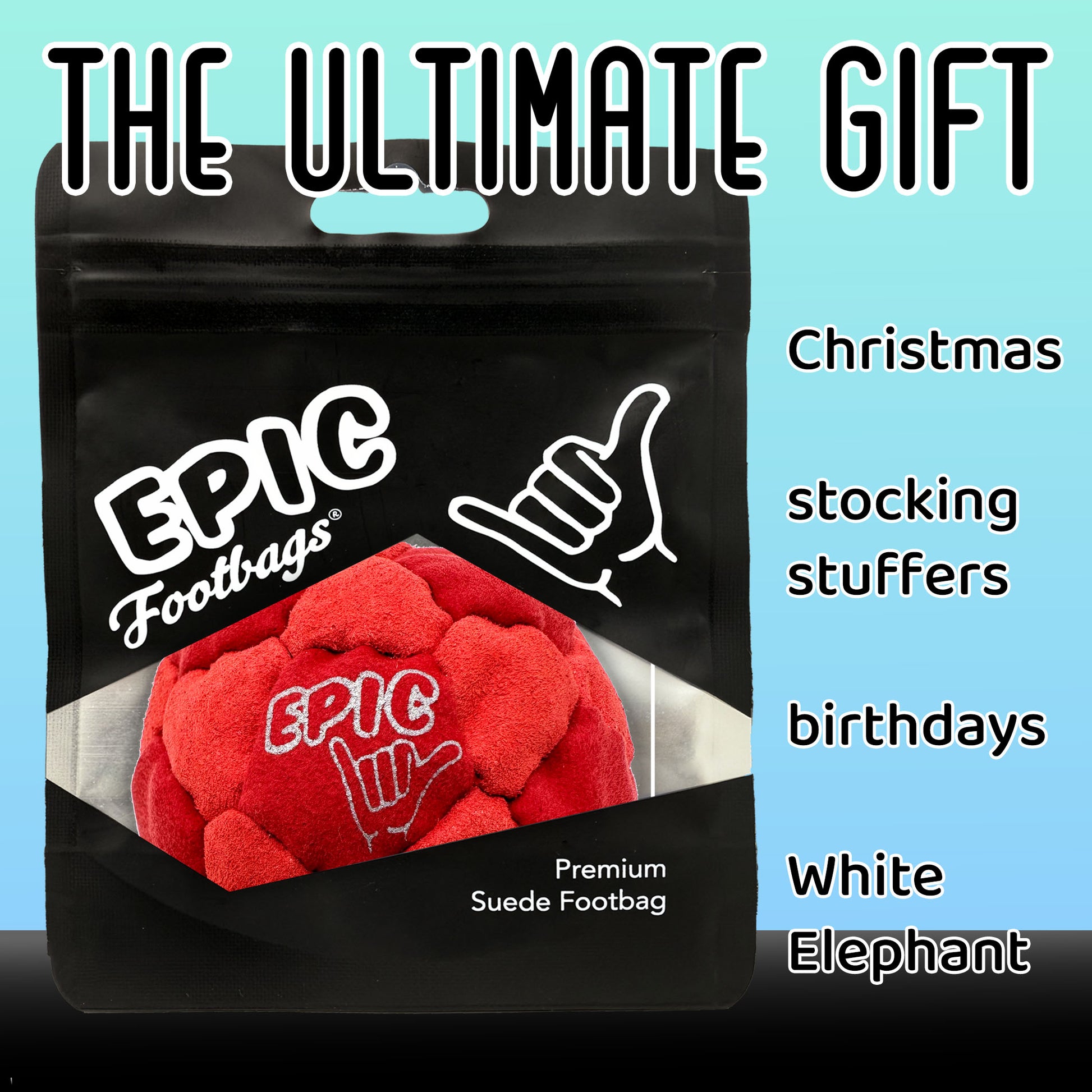 Kickin' Fire 32 Panel Premium Suede Footbag