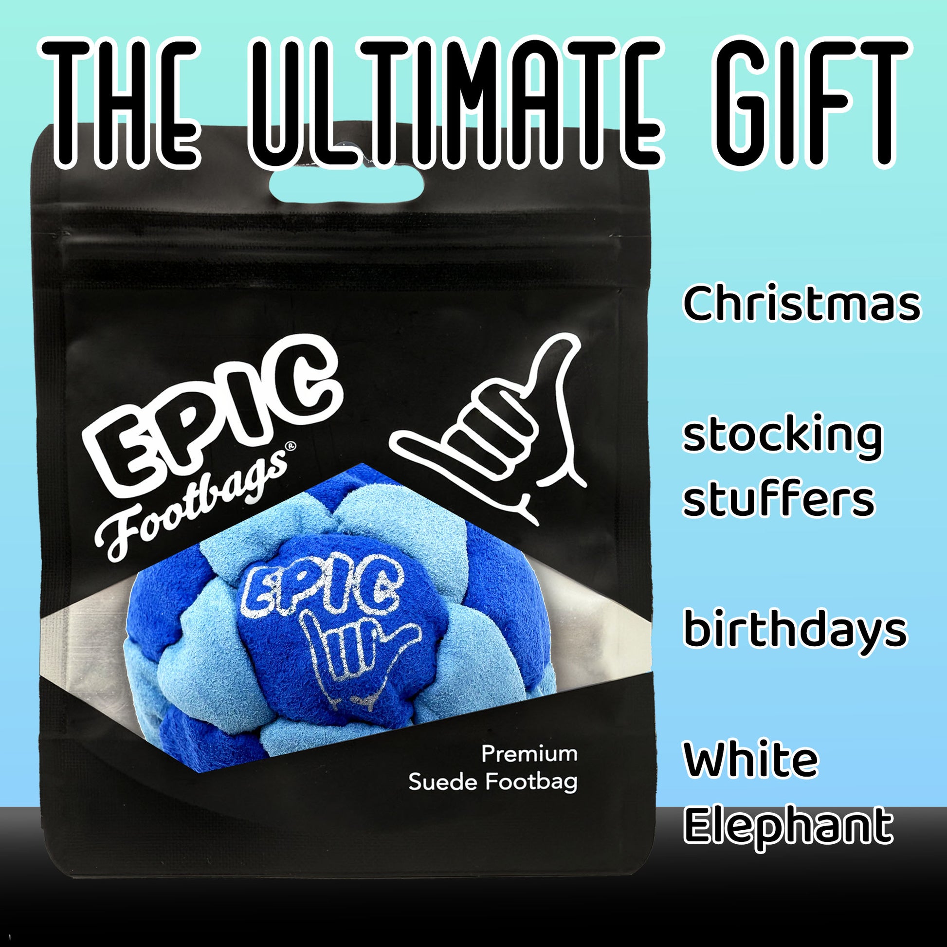 Ocean Livin' 32 Panel Premium Suede Footbag